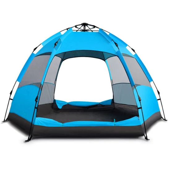 Tenda hexagonal dobrável automática para 4 pessoas