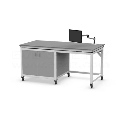 Mesa central para laptop de laboratório de laboratório químico de aço para trabalho escolar central